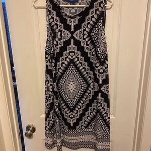 Apt. 9 Black and White Sleeveless Midi Sundress